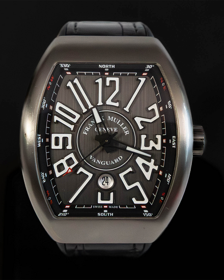 Franck Muller Vanguard 45MM Grey Dial Rubber Strap (V45 SC DT TT BR NR)