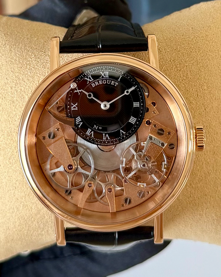 2024 Breguet Tradition 40MM Skeleton Dial Leather Srap (7057BR)