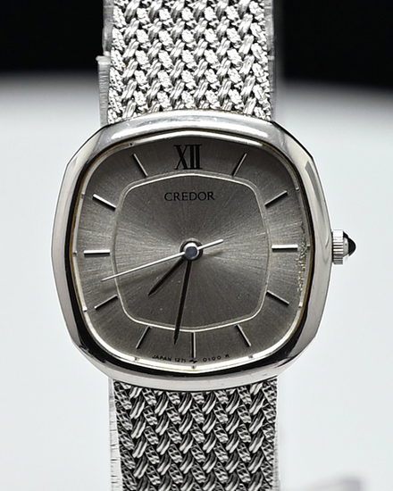 No Reserve - Seiko Credor 32MM Quartz Silver Dial Steel Bracelet (1271-5030)