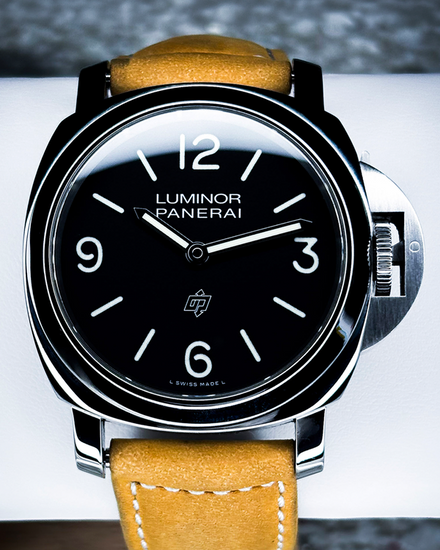 No Reserve - 2023 Panerai Luminor Base Logo 44MM Black Dial Leather Strap (PAM01086)