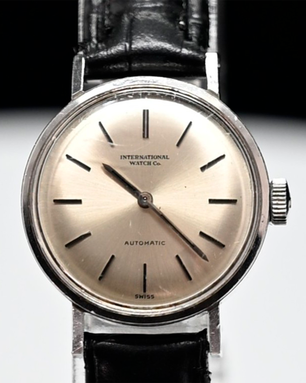 No Reserve - IWC Schaffhausen Vintage 24MM Silver Dial Aftermarket Leather Strap  (Cal. 44)