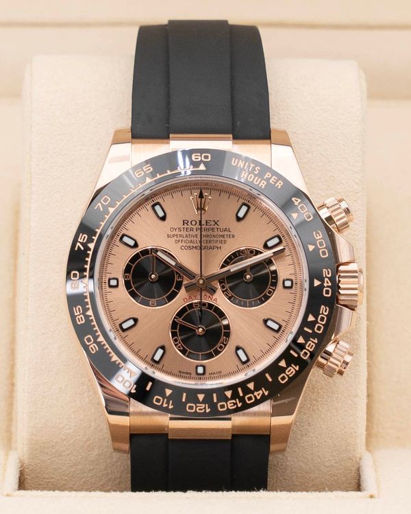 2021 Rolex Cosmograph Daytona 40MM Sundust Dial Rubber Strap (116515LN)