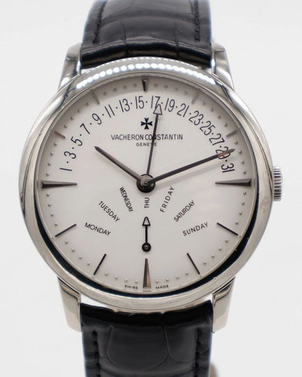 2019 Vacheron Constantin Patrimony Retrograde Day-Date 42.5MM Silver Dial Leather Strap (86020/000G-9508)