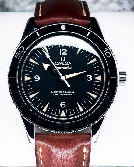 No Reserve - 2019 Omega Seamaster 300 41MM Black Dial Leather Strap (233.32.41.21.01.002)