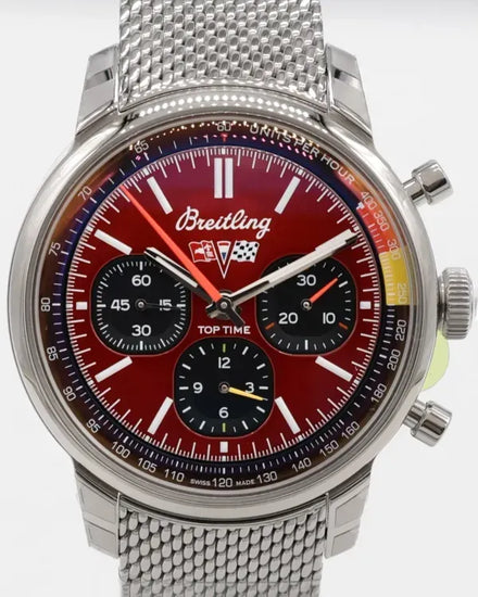 2026 Breitling Top Time B01 Chevrolet Corvette 41MM Red Dial Steel Bracelet (AB01761A1K1A1)