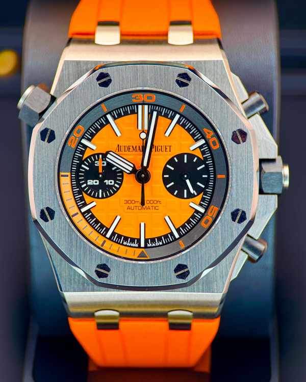 2016 Audemars Piguet Royal Oak Offshore Diver Chronograph 42MM Orange Dial Rubber Strap (26703ST.OO.A070CA.01)