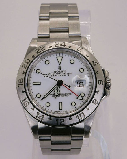 No Reserve - 1999 (A Serial) Rolex Explorer II "Polar" 40MM White Dial Oyster Bracelet (16570)