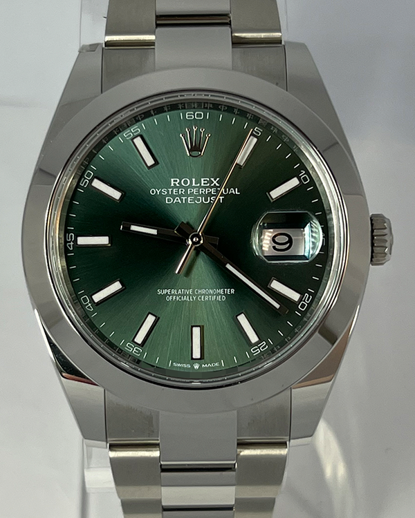 2025 Rolex Datejust 41MM Green Dial Oyster Bracelet (126300)