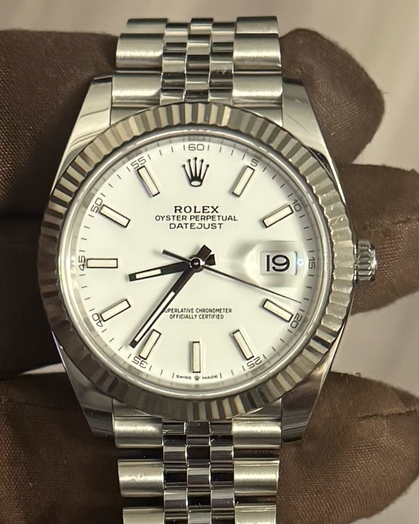 2024 Rolex Datejust 41MM White Dial Jubilee Bracelet (126334)