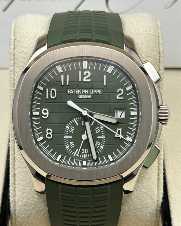 2022 Patek Philippe Aquanaut 42.2MM Green Dial Rubber Strap (5968G-010)