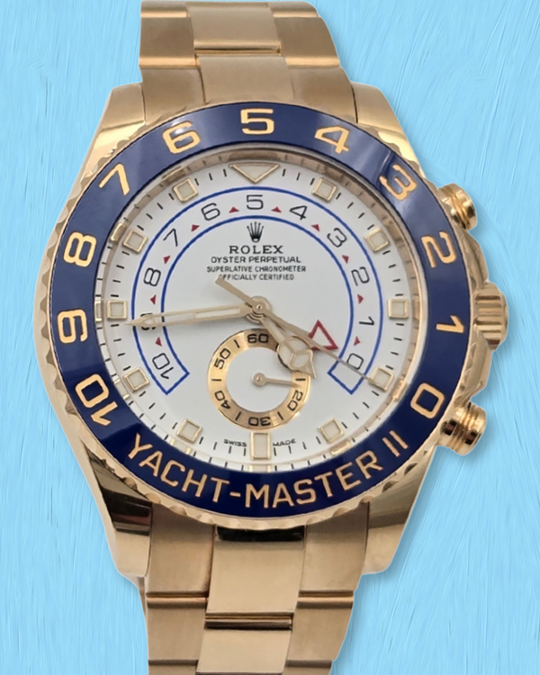 2023 Rolex Yacht-Master 44MM White Dial Yellow Gold Oyster Bracelet (116688)