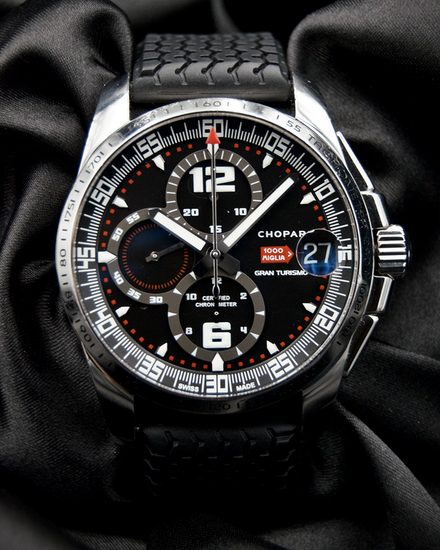 No Reserve - 2003 Chopard Mille Miglia "Gran Turismo" L.E. 44MM Black Dial Rubber Strap (168459-3001)