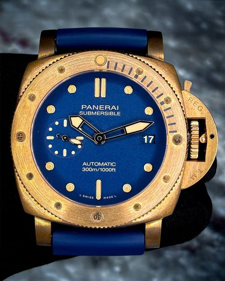 2023 Panerai Submersible Bronzo Blu Abisso 42MM Blue Dial Rubber Strap (PAM01074)