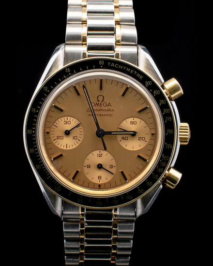 Omega Speedmaster Reduced 39MM Champagne Dial Two-Tone Bracelet (175.0032)