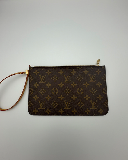 Louis Vuitton Accessories Monogram Neverfull MM Pochette 9.8 x 5.9 x 0.4 IN Canvas (42738199)