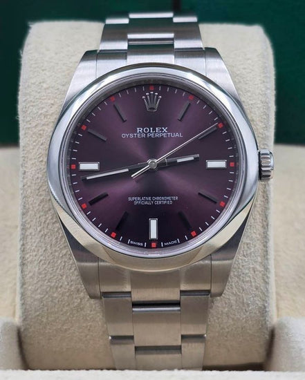 2017 Rolex Oyster Perpetual 39MM Grape Dial Oyster Bracelet (114300)