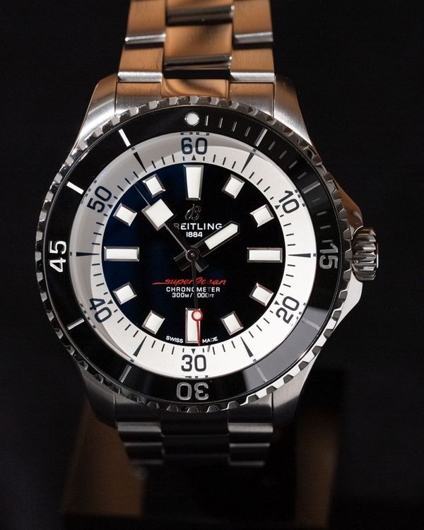 Breitling Superocean 44MM Black Dial Steel Bracelet (A17376211B1A1)