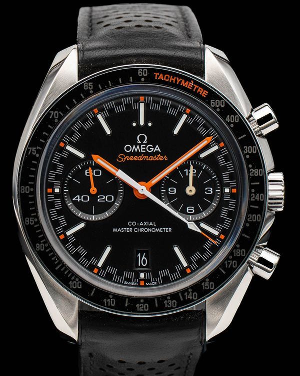 2021 Omega Speedmaster Racing 44.25MM Black Dial Leather Strap (329.32.44.51.01.001)