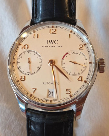 2021 IWC Schaffhausen Portugieser 42.3MM Silver Dial Leather Strap (IW500704)