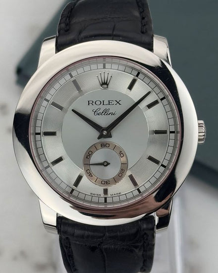 2015 Rolex Cellini 38MM Ice Blue Dial Leather Strap (5241/6)