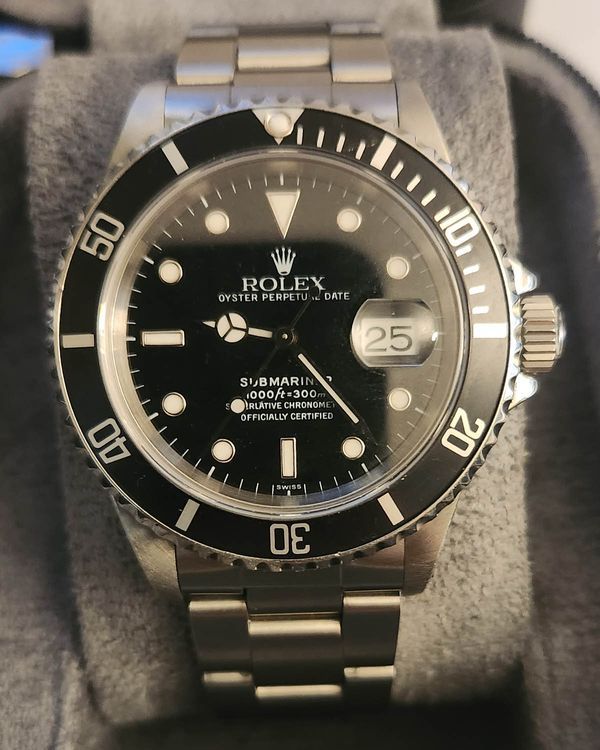 1999 Rolex Submariner Date 40MM Black "Swiss Only" Dial Oyster Bracelet (16610)