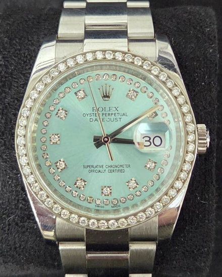 2017 Rolex Datejust 36MM Aftermarket Green Dial Oyster Bracelet (116200)