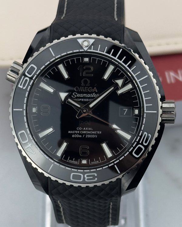 2023 Omega Seamaster Planet Ocean 600M 39.5MM Black Dial Rubber Strap (215.92.40.20.01.001)