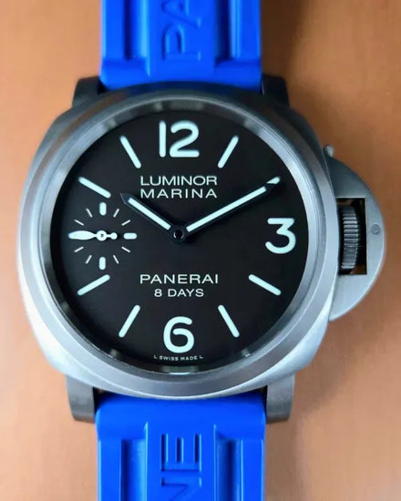2017 Panerai Luminor Marina 8 Days 44MM "Tobacco" Brown Dial Rubber Strap (PAM00564)