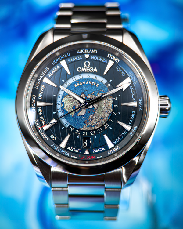 2025 Omega Seamaster Aqua Terra 150M Worldtimer 43MM Blue Dial Steel Bracelet (220.10.43.22.03.001)