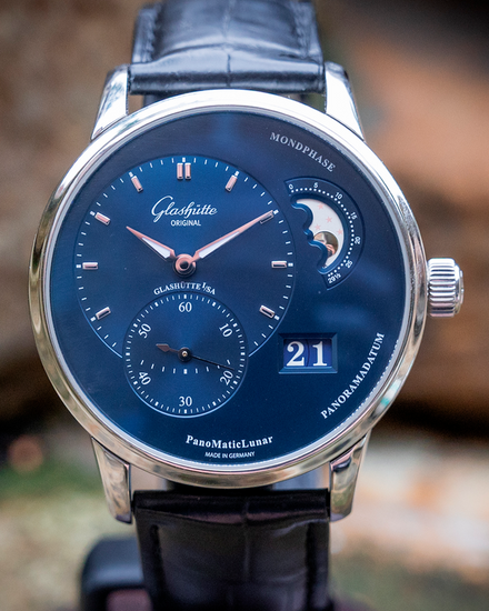 2025 Glashütte Original PanoMaticLunar 40MM Blue Dial Leather Strap (1-90-02-46-32-35)
