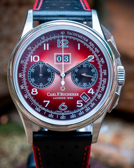 Carl F. Bucherer Heritage BiCompax Annual Hometown "Beijing" L.E. 41MM Red Dial Leather Strap (00.10803.08.92.88)