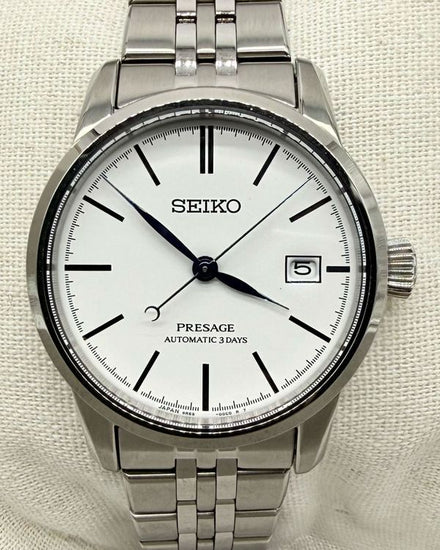 2025 Seiko Presage 3 Days 40.2MM White Dial Steel Bracelet (SARX105)