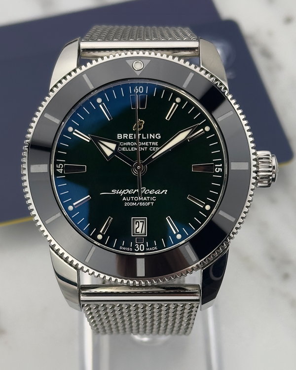 Breitling Superocean Heritage B20 42MM Green Dial Steel Bracelet (AB2010)