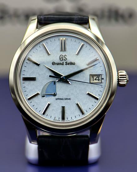 2026 Grand Seiko Elegance Collection "Skyflake" 40.2MM Blue "Snowflake" Dial Leather Strap (SBGA407G)