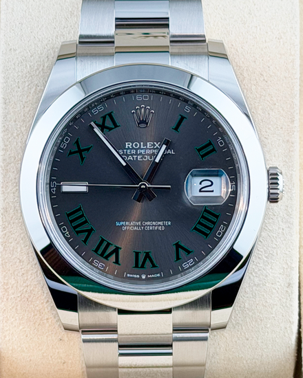 2026 Rolex Datejust "Wimbledon" 41MM Slate Dial Oyster Bracelet (126300)