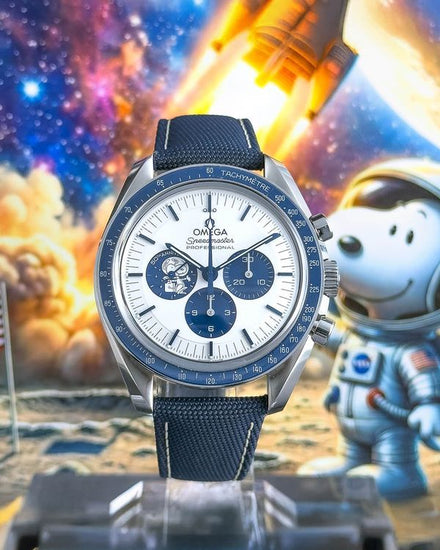 2025 Omega Speedmaster "Silver Snoopy Award" 42MM Silver Dial Textile Strap (310.32.42.50.02.001)