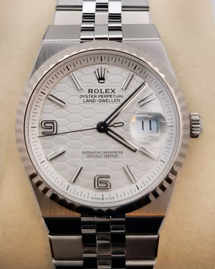2026 Rolex Land-Dweller 36MM White Dial Flat Jubilee Bracelet (127234)