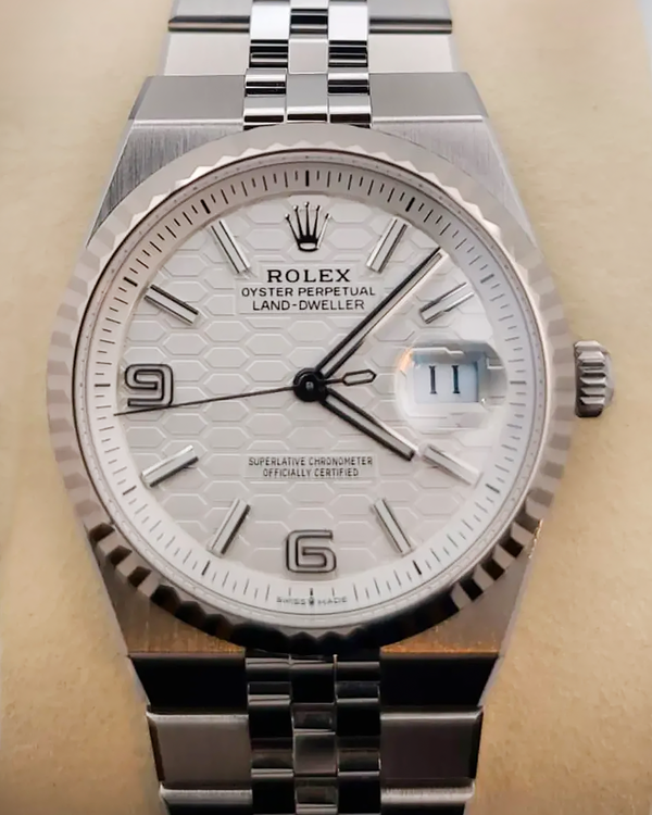 2026 Rolex Land-Dweller 36MM White Dial Flat Jubilee Bracelet (127234)