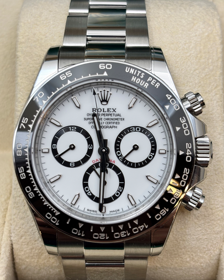 2024 Rolex Cosmograph Daytona "Panda" 40MM White Dial Oyster Bracelet (126500LN)