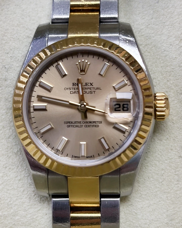 Rolex Lady-Datejust 26MM Champagne Dial Two-Tone Oyster Bracelet (179173)