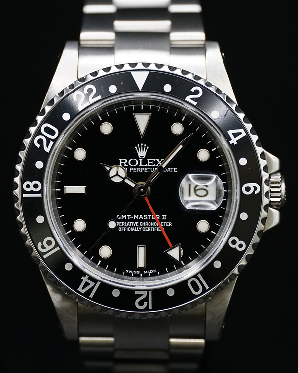 2000 Rolex GMT-Master II 40MM Black Dial Oyster Bracelet (16710)