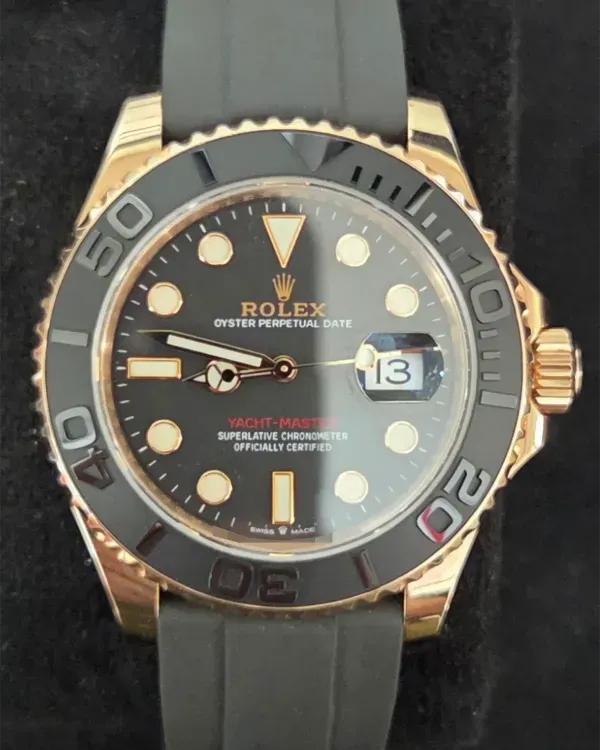2019 Rolex Yacht-Master 40MM Black Dial Oysterflex Strap (116655)
