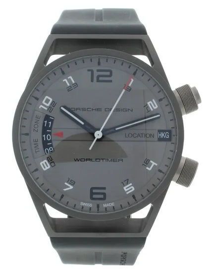 2026 Porsche Design Worldtimer GMT 45MM Grey Dial Rubber Strap (P.675010241180)