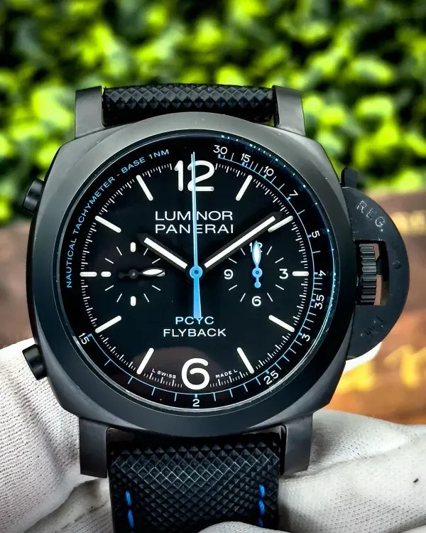 2014 Panerai Luminor Yacht Challenge 44MM Black Dial Leather Strap (PAM00788)