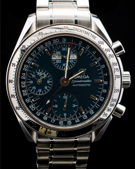 2001 Omega Speedmaster Day-Date 39MM Blue Dial Steel Bracelet (3523.80.00)