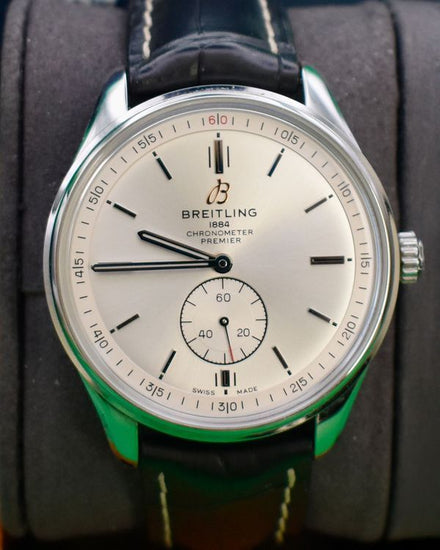 2020 Breitling Premier 40MM Silver Dial Leather Strap (A37340351G1P1)