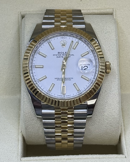 2022 Rolex Datejust 41MM White Dial Two-Tone Jubilee Bracelet (126333)