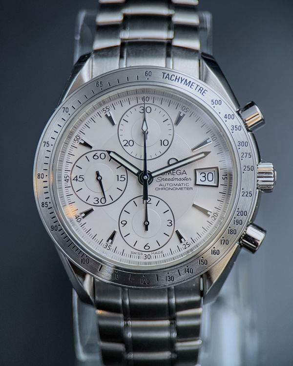 No Reserve - 2017 Omega Speedmaster Date 40MM White Dial Steel Bracelet (3211.30.00)