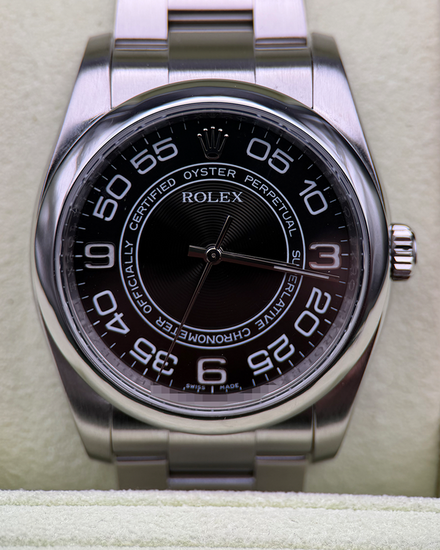 2013 Rolex Oyster Perpetual 36MM Black "Concentric" Dial Oyster Bracelet (116000)