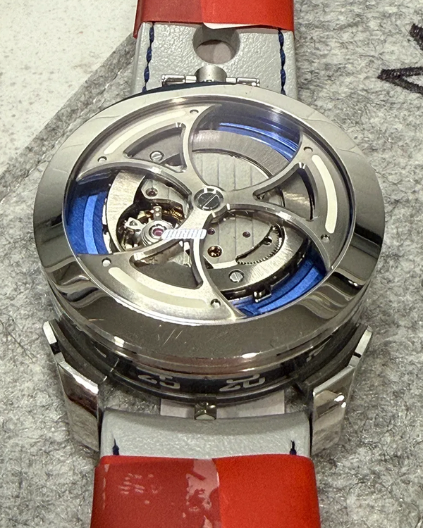 2021 MB&F MAD Edition 1 Blue 42MM Skeleton Dial Leather Strap (M.A.D. 1)